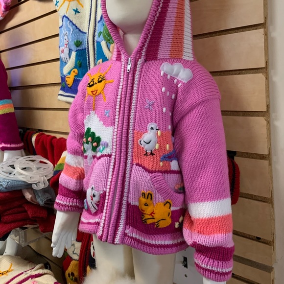 Alpaca NEW zip up hooded sweater - Picture 2 of 4